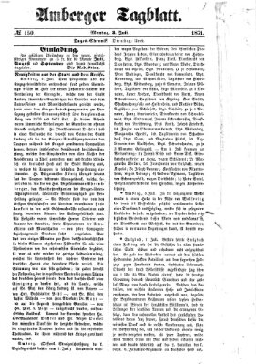 Amberger Tagblatt Montag 3. Juli 1871