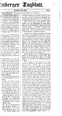 Amberger Tagblatt Samstag 15. Juli 1871