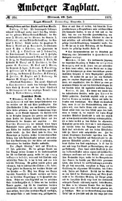 Amberger Tagblatt Mittwoch 19. Juli 1871