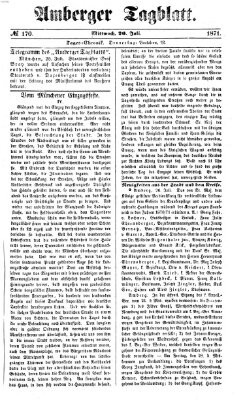 Amberger Tagblatt Mittwoch 26. Juli 1871