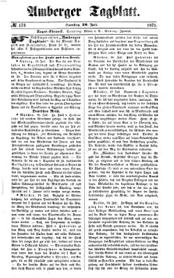 Amberger Tagblatt Samstag 29. Juli 1871