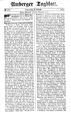 Amberger Tagblatt Donnerstag 3. August 1871