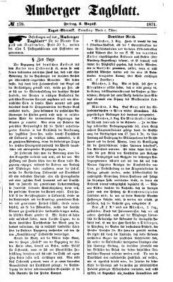 Amberger Tagblatt Freitag 4. August 1871