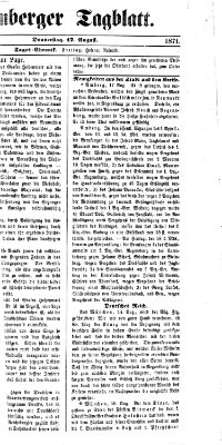 Amberger Tagblatt Donnerstag 17. August 1871