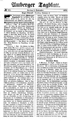 Amberger Tagblatt Freitag 1. September 1871