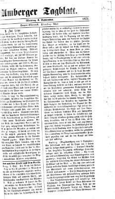 Amberger Tagblatt Montag 4. September 1871