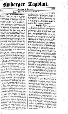 Amberger Tagblatt Dienstag 5. September 1871