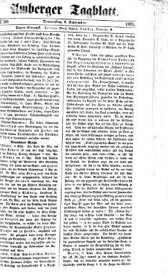 Amberger Tagblatt Donnerstag 7. September 1871