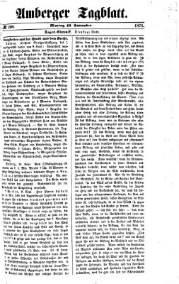 Amberger Tagblatt Montag 11. September 1871