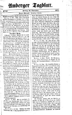 Amberger Tagblatt Freitag 15. September 1871