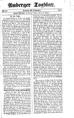 Amberger Tagblatt Samstag 16. September 1871