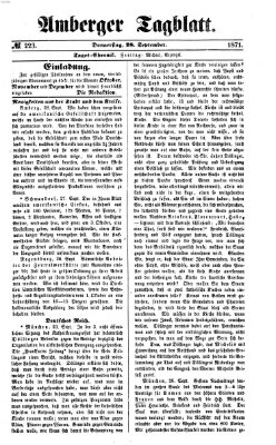 Amberger Tagblatt Donnerstag 28. September 1871