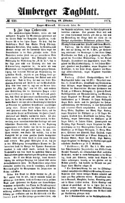 Amberger Tagblatt Dienstag 17. Oktober 1871