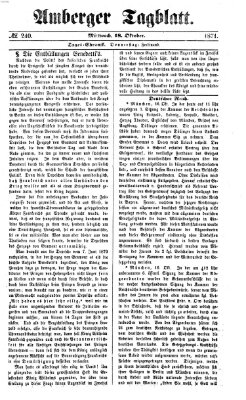 Amberger Tagblatt Mittwoch 18. Oktober 1871