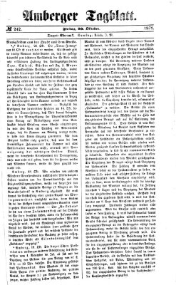 Amberger Tagblatt Freitag 20. Oktober 1871