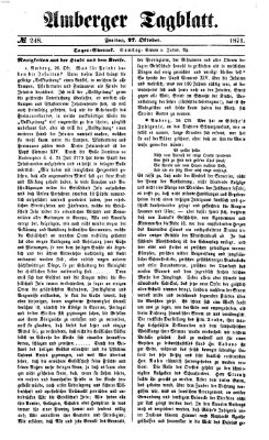 Amberger Tagblatt Freitag 27. Oktober 1871