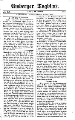 Amberger Tagblatt Samstag 28. Oktober 1871