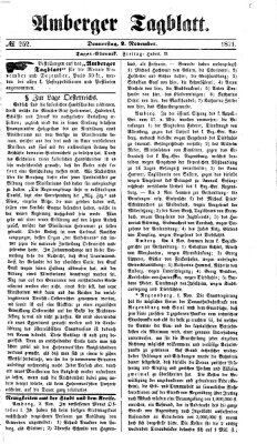 Amberger Tagblatt Donnerstag 2. November 1871