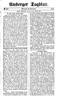 Amberger Tagblatt Mittwoch 8. November 1871