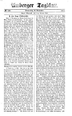 Amberger Tagblatt Donnerstag 9. November 1871