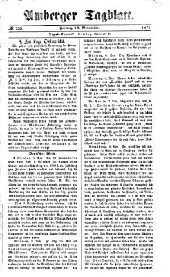 Amberger Tagblatt Freitag 10. November 1871