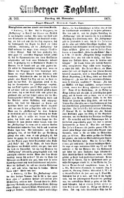 Amberger Tagblatt Dienstag 14. November 1871