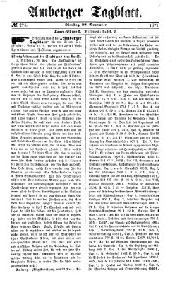 Amberger Tagblatt Dienstag 28. November 1871