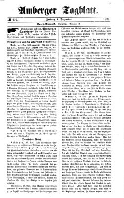 Amberger Tagblatt Freitag 1. Dezember 1871