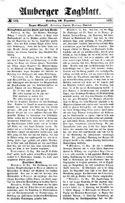 Amberger Tagblatt Samstag 16. Dezember 1871