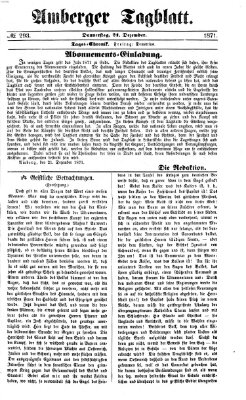 Amberger Tagblatt Donnerstag 21. Dezember 1871