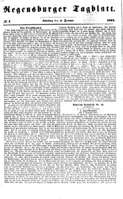Regensburger Tagblatt Sonntag 1. Januar 1871