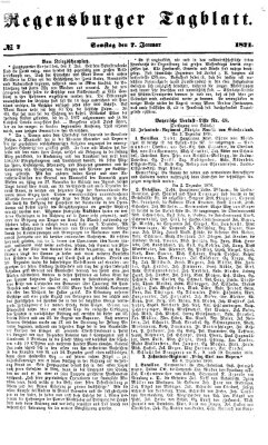 Regensburger Tagblatt Samstag 7. Januar 1871