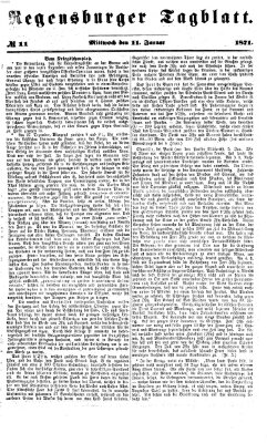 Regensburger Tagblatt Mittwoch 11. Januar 1871