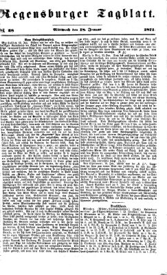 Regensburger Tagblatt Mittwoch 18. Januar 1871