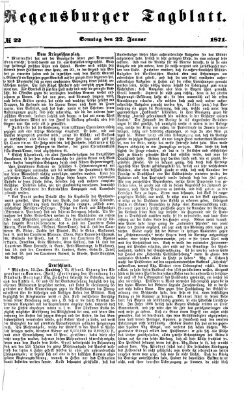 Regensburger Tagblatt Sonntag 22. Januar 1871