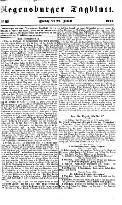 Regensburger Tagblatt Freitag 27. Januar 1871