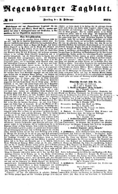 Regensburger Tagblatt Freitag 3. Februar 1871