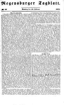 Regensburger Tagblatt Sonntag 12. Februar 1871