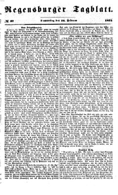 Regensburger Tagblatt Donnerstag 16. Februar 1871