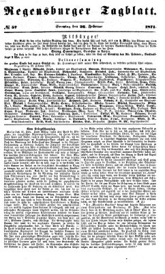 Regensburger Tagblatt Sonntag 26. Februar 1871