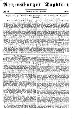 Regensburger Tagblatt Montag 27. Februar 1871