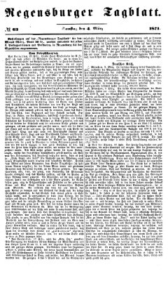 Regensburger Tagblatt Samstag 4. März 1871