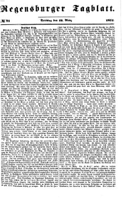 Regensburger Tagblatt Sonntag 12. März 1871