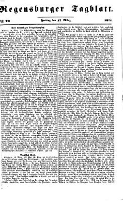 Regensburger Tagblatt Freitag 17. März 1871