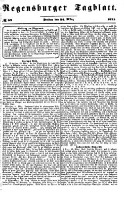 Regensburger Tagblatt Freitag 24. März 1871