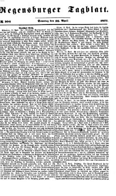 Regensburger Tagblatt Sonntag 16. April 1871