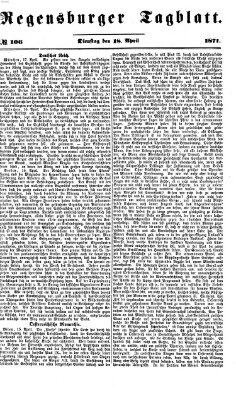 Regensburger Tagblatt Dienstag 18. April 1871