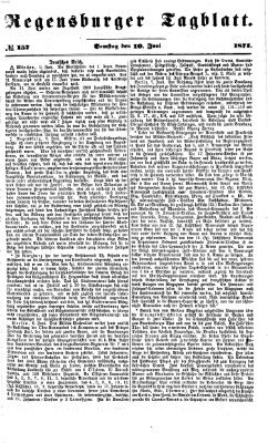 Regensburger Tagblatt Samstag 10. Juni 1871