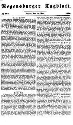 Regensburger Tagblatt Freitag 16. Juni 1871