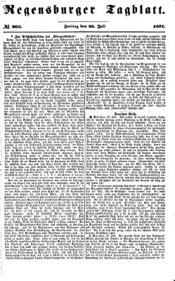 Regensburger Tagblatt Freitag 28. Juli 1871